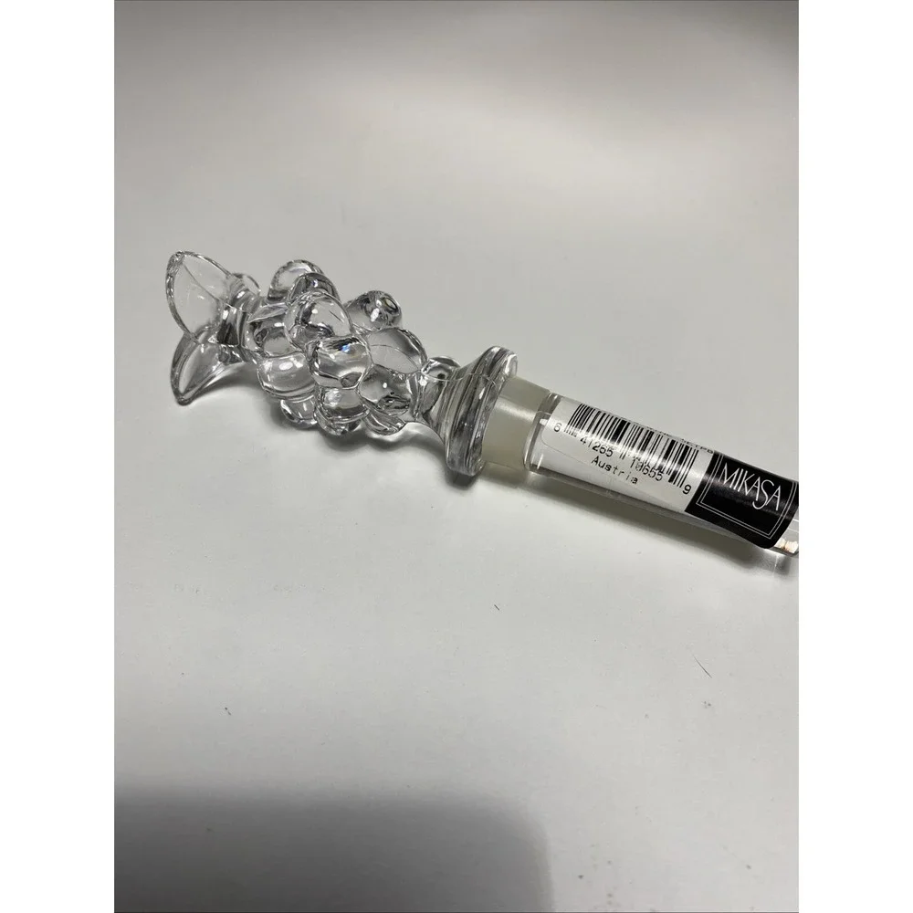 Mikasa Diamond Fire Crystal Wine Bottle Stopper Grape Cluster Austria WY 247-914